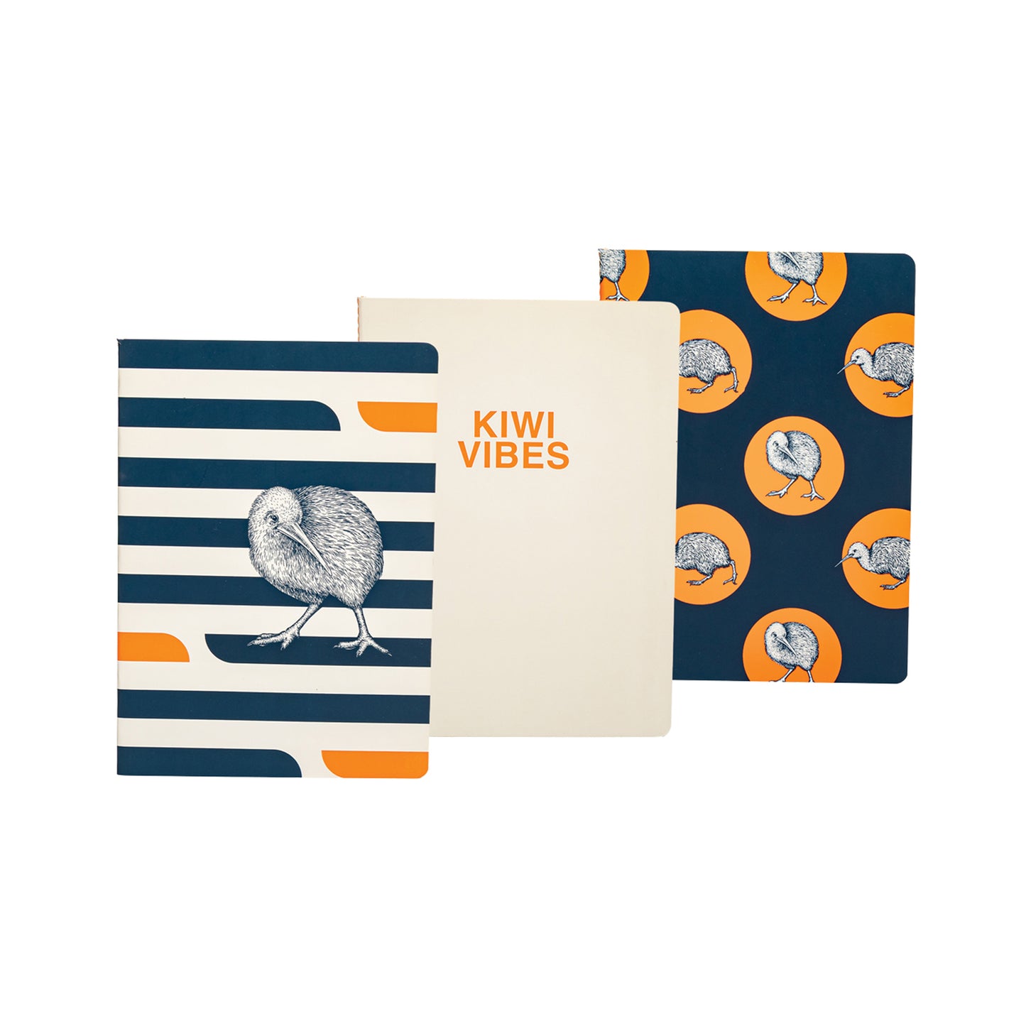 NBKIS3 - Notebooks Soft Cover Kiwi Stripe Set of 3
