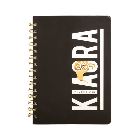 NBKOB - Notebook Spiral Kia Ora Black A5