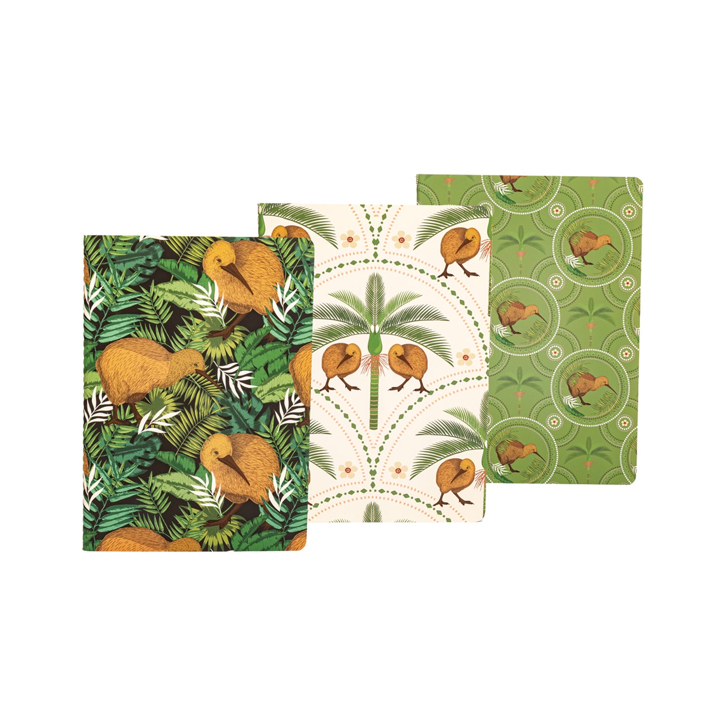 NBKT3 - Notebooks Soft Cover Kiwi Tropics A5 | Set of 3