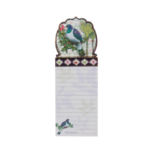 NPFWP - Magnetic Notepad Wood Pigeon with Gold Foil