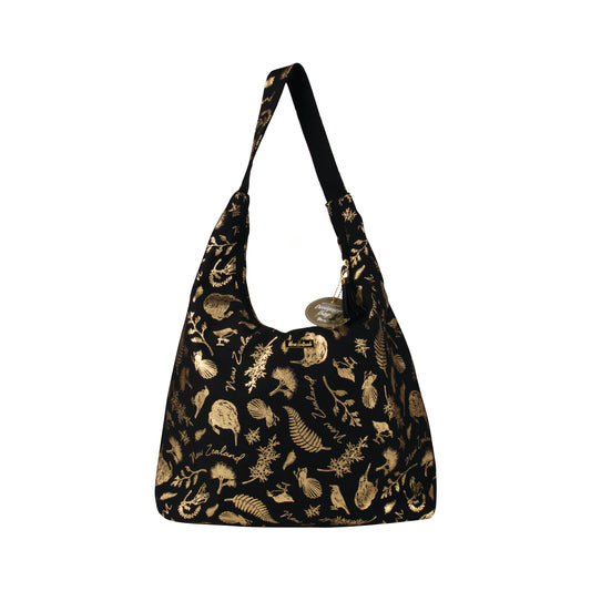 SBBGB - Shoulder Bag Black and Gold Birds