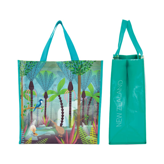 SBSBB - Shopping Bag NZ Scene Birds & Bush