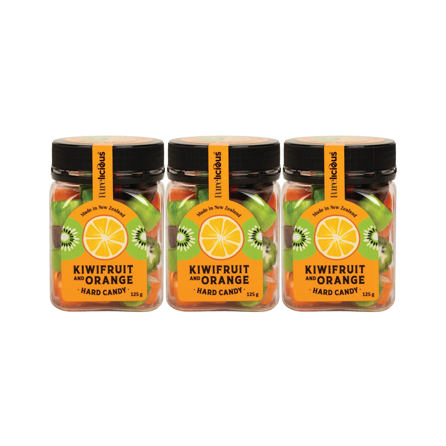 SKOJ3 - Sweets Jar Kiwifruit & Orange 125g 3PK