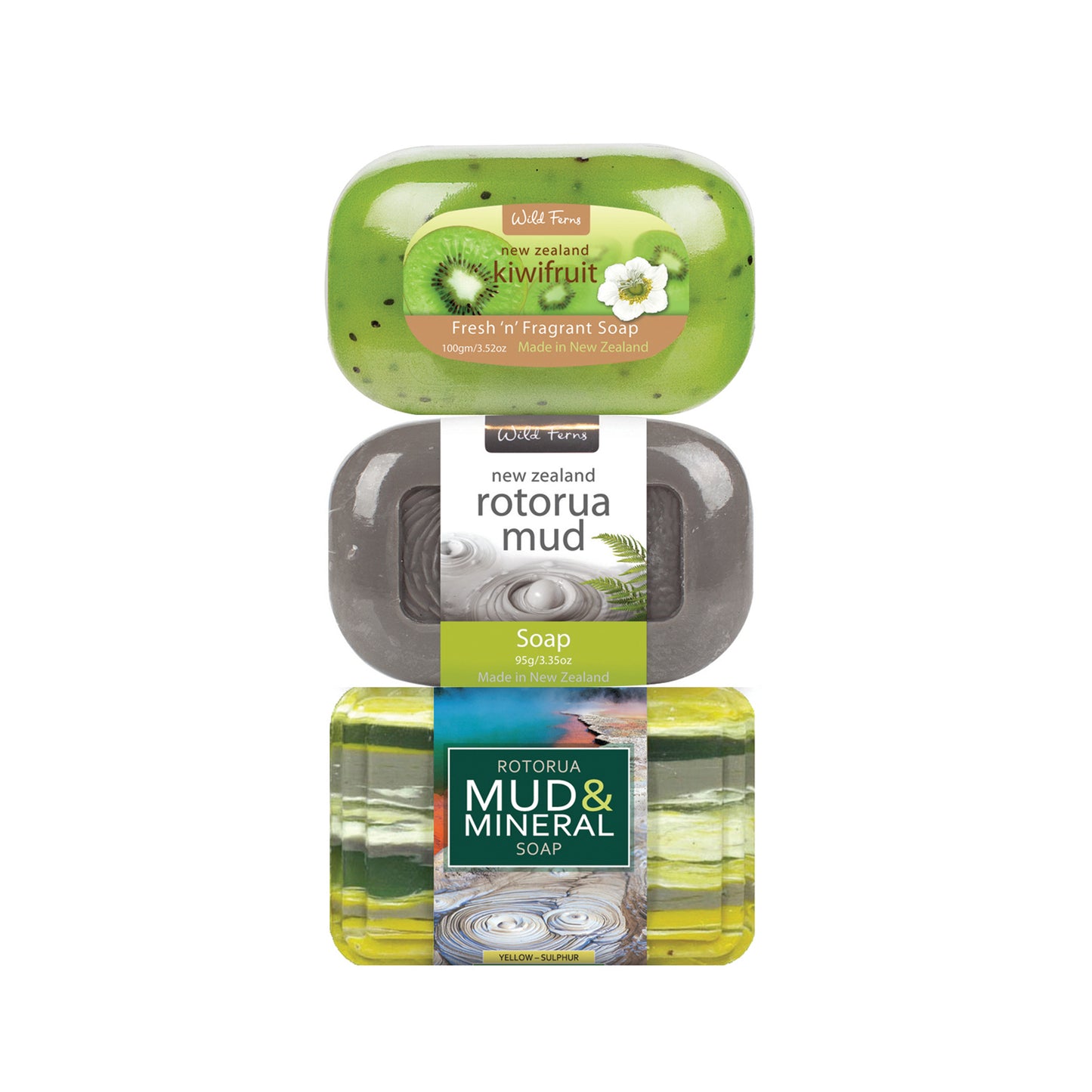 SOAPP - Rock/Mud/Kiwifruit Soap 100g Set of 3