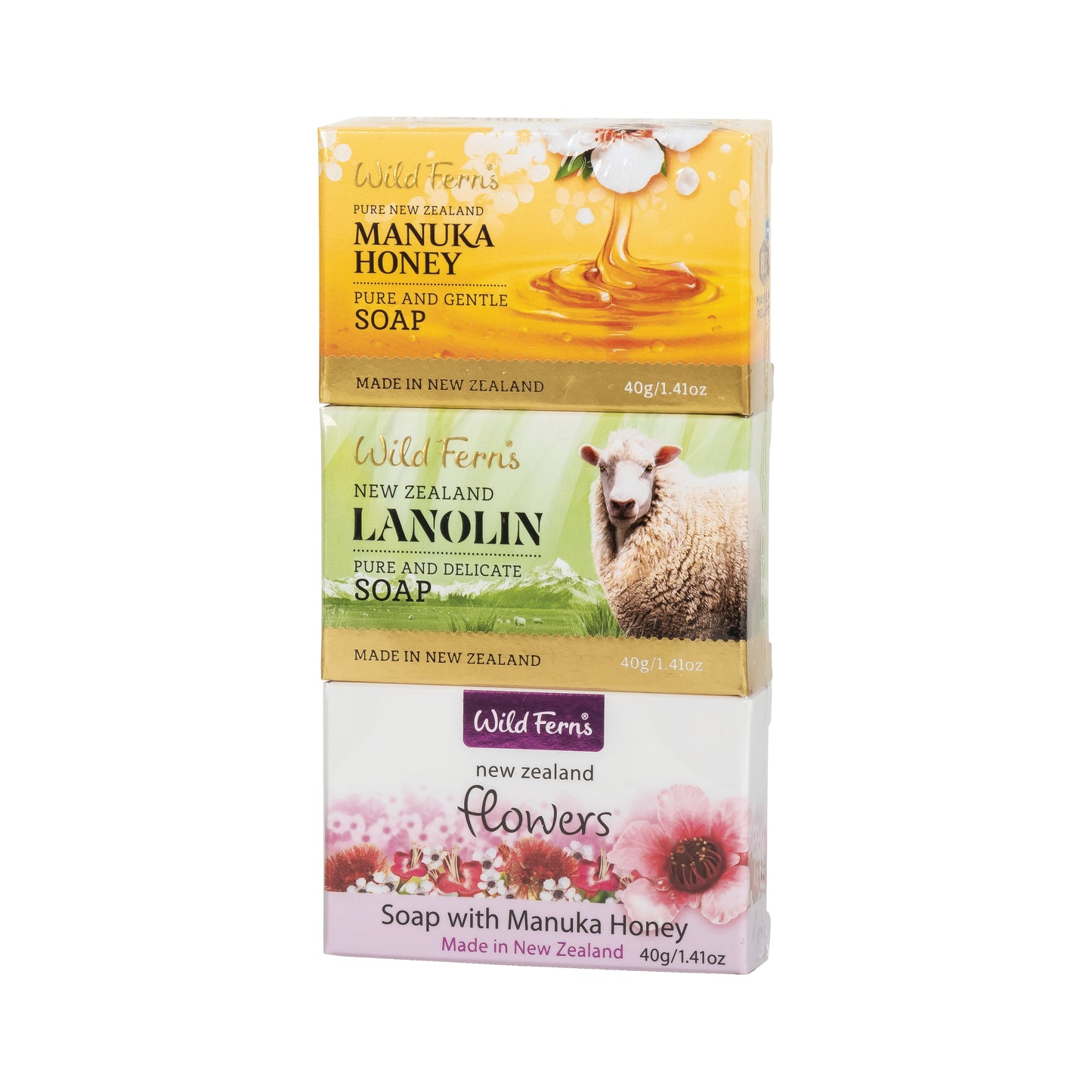 SPHLF - Soap Pack 3Pk Honey, Lanolin, Flowers (Contains