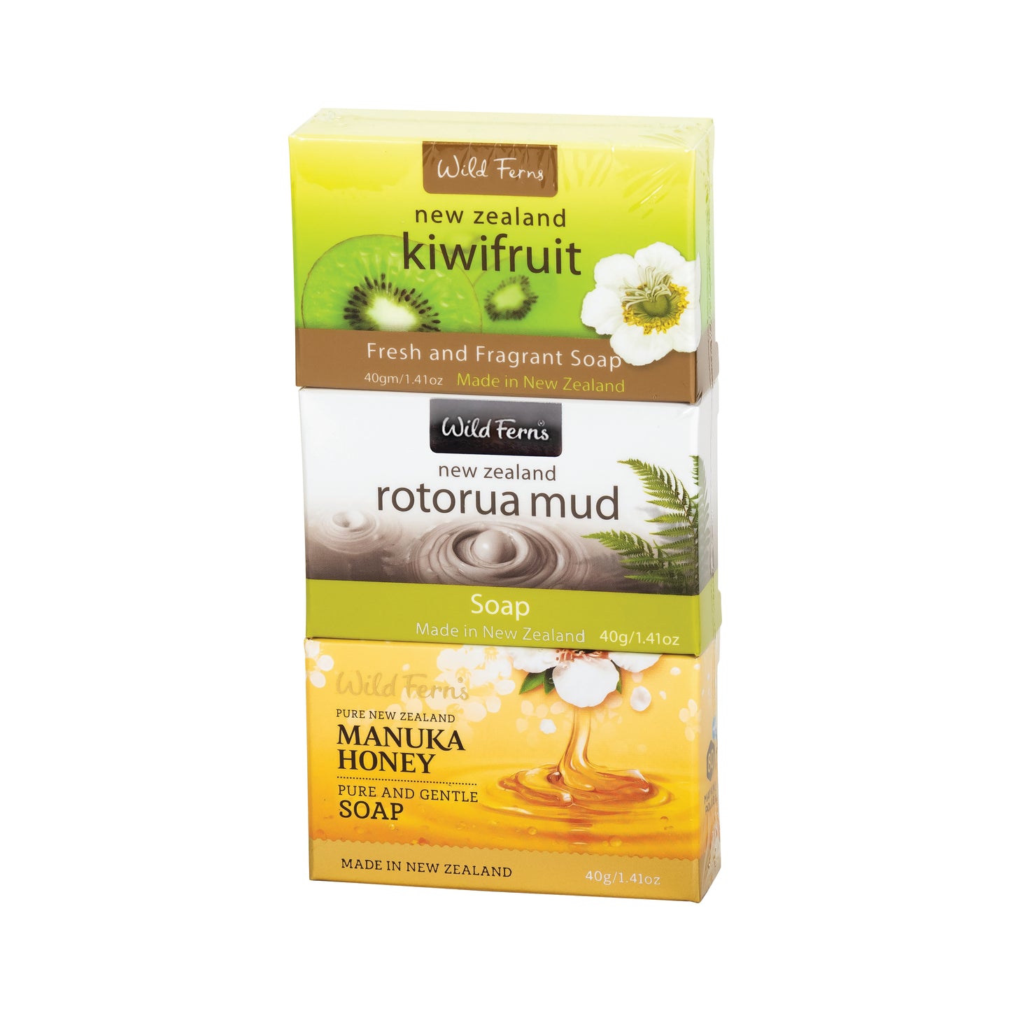 SPKRH - Soap Pack 3Pk Kiwifruit, Rotorua Mud, Honey