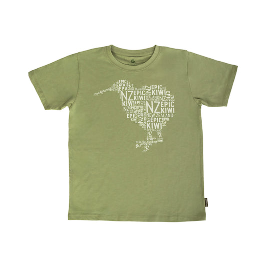 TCEPKK10 - T-Shirt Child Epic Kiwi Khaki Size 10