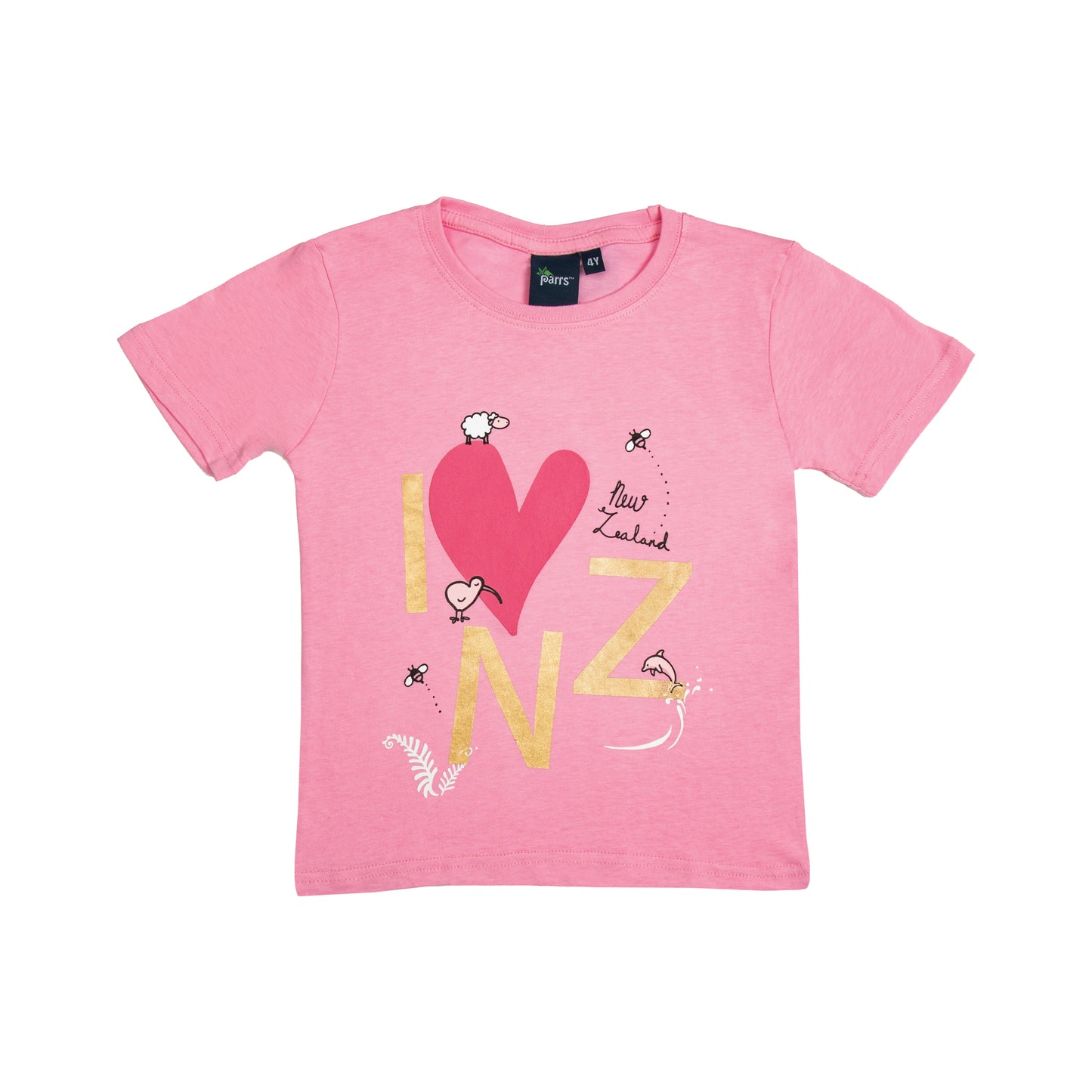 TCILNZP8 - T-Shirt Childs I Love Nz Pink 8