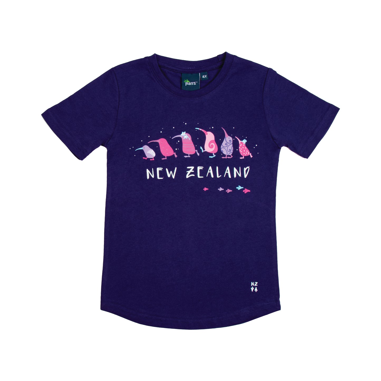 TCMKP8 - T-Shirt Childs Marching Kiwis Purple 8