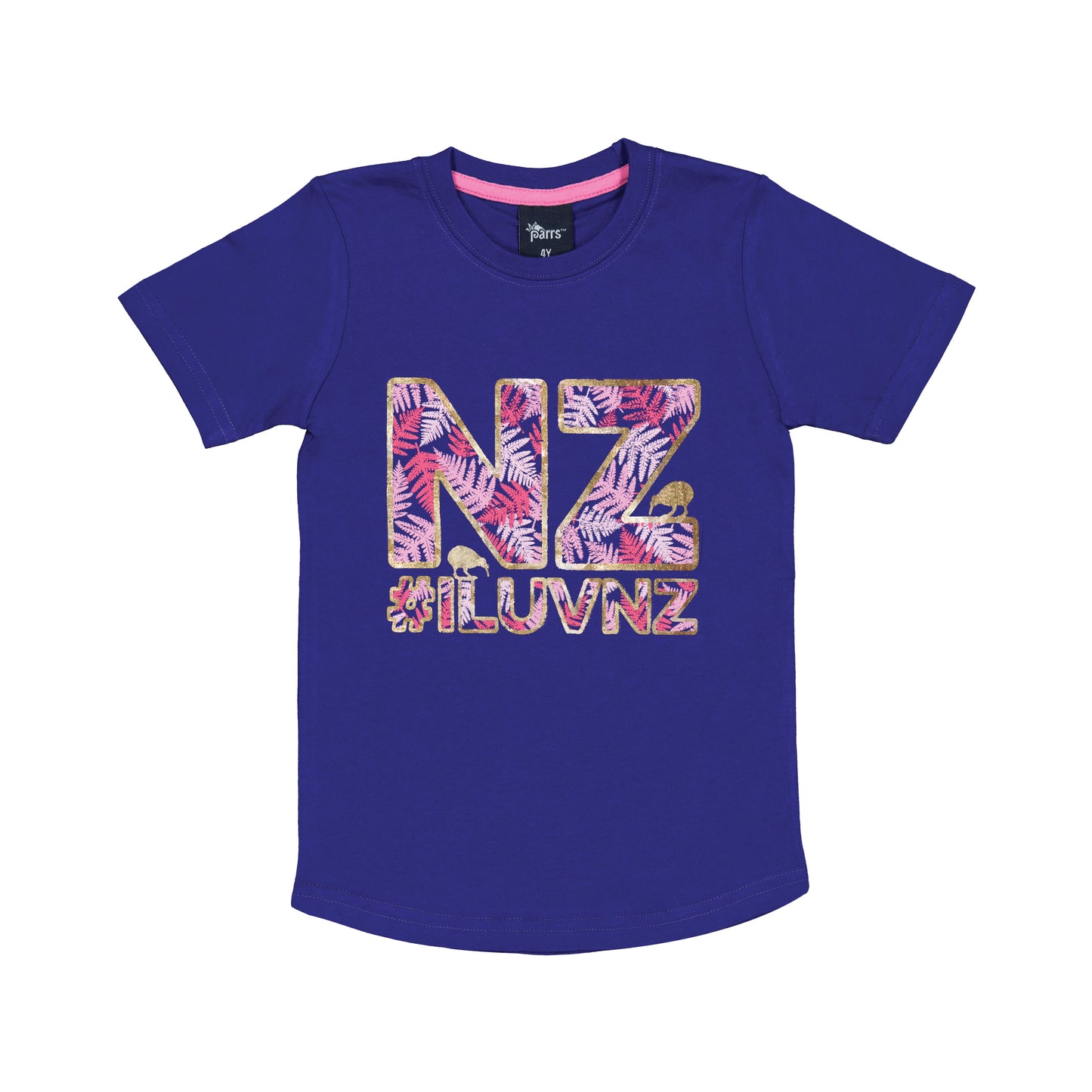 TCNZPP10 - T-Shirt Child NZ Pink Purple Size 10