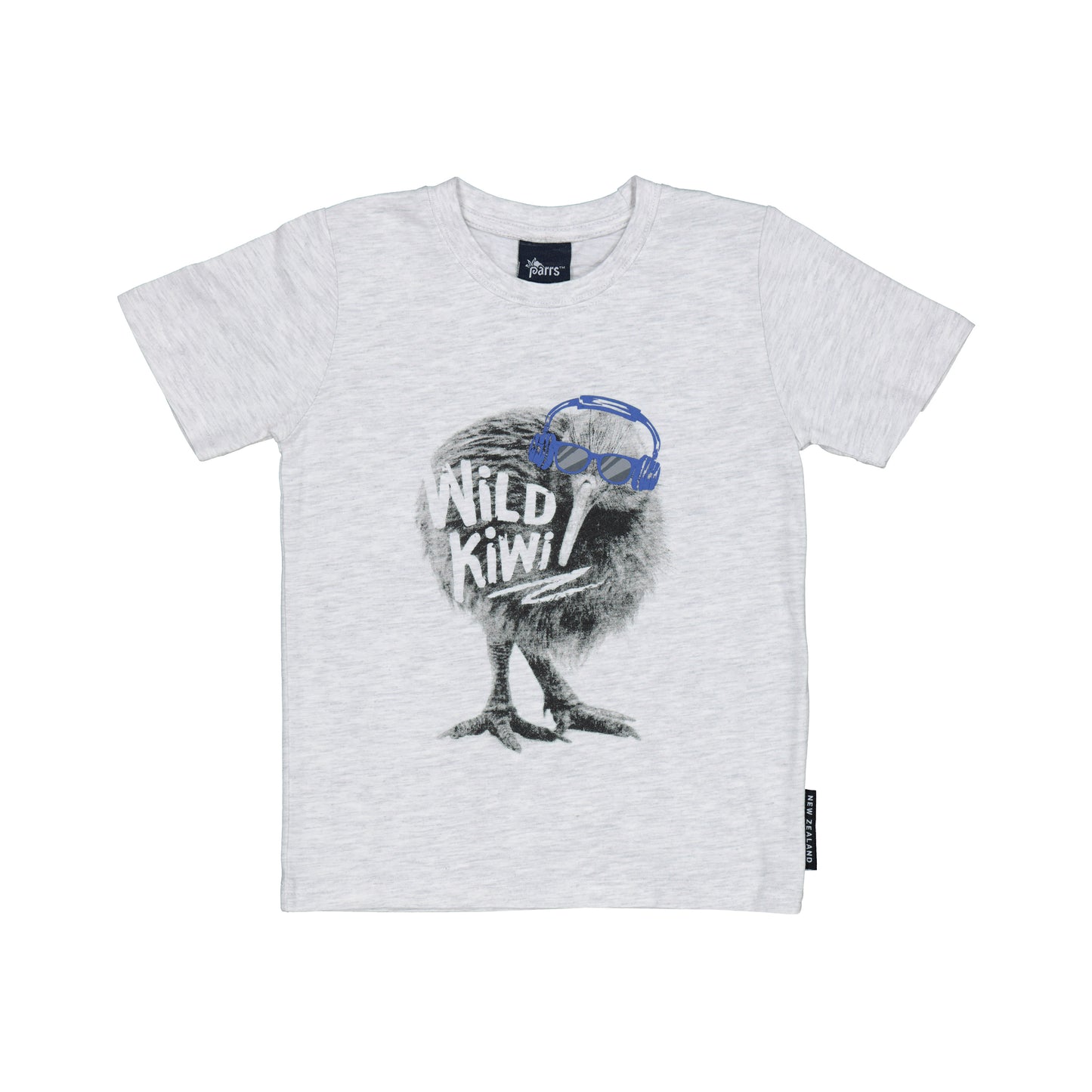 TCWKG8 - T-Shirt Childs Wild Kiwi Grey Marle 8