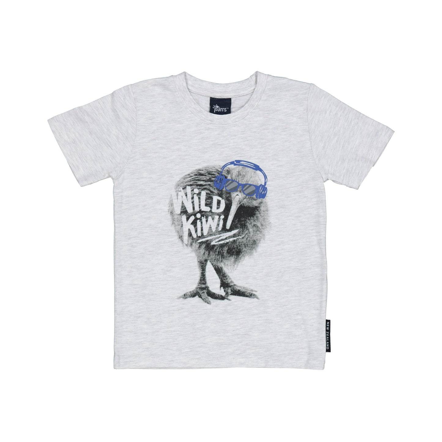 TCWKG4 - T-Shirt Childs Wild Kiwi Grey Marle 4