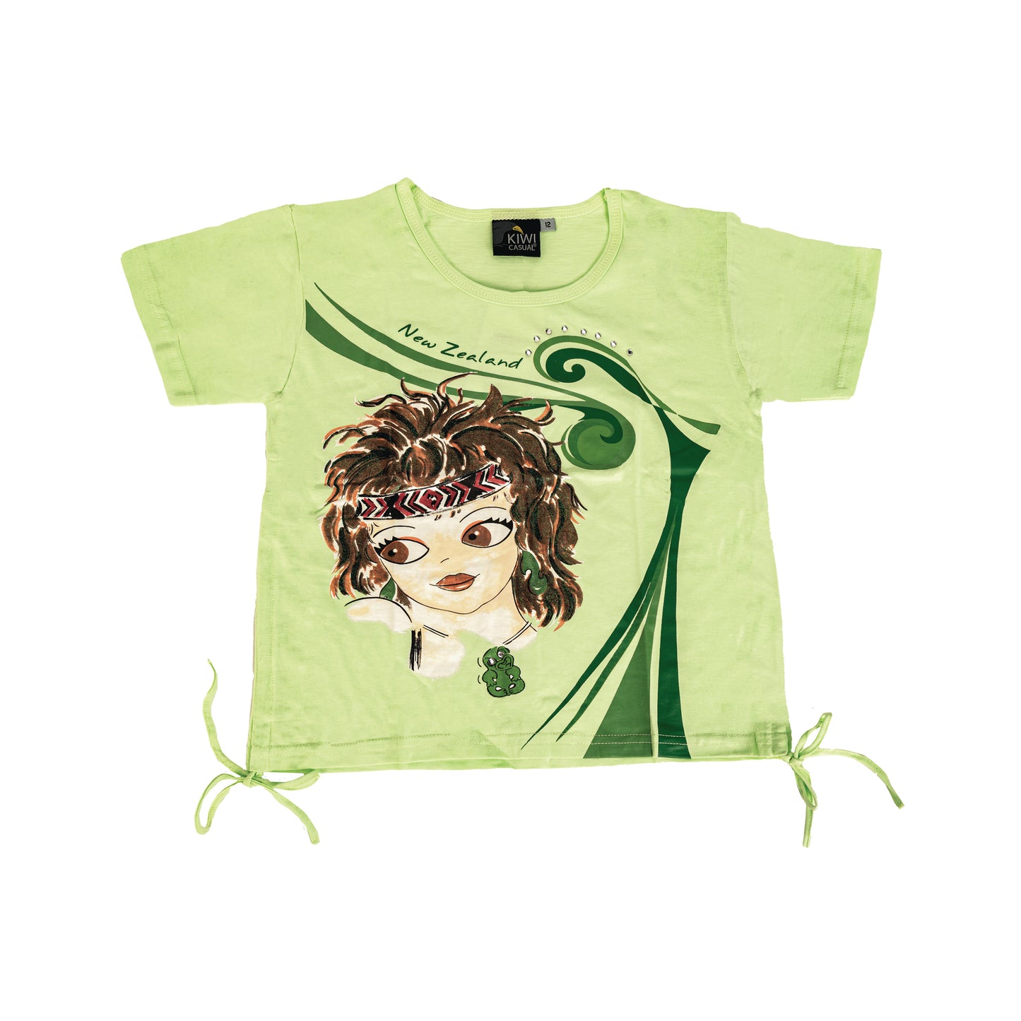 TDGTG10 - T-shirt Drawstrng Girl w/TikiGreen Size 10