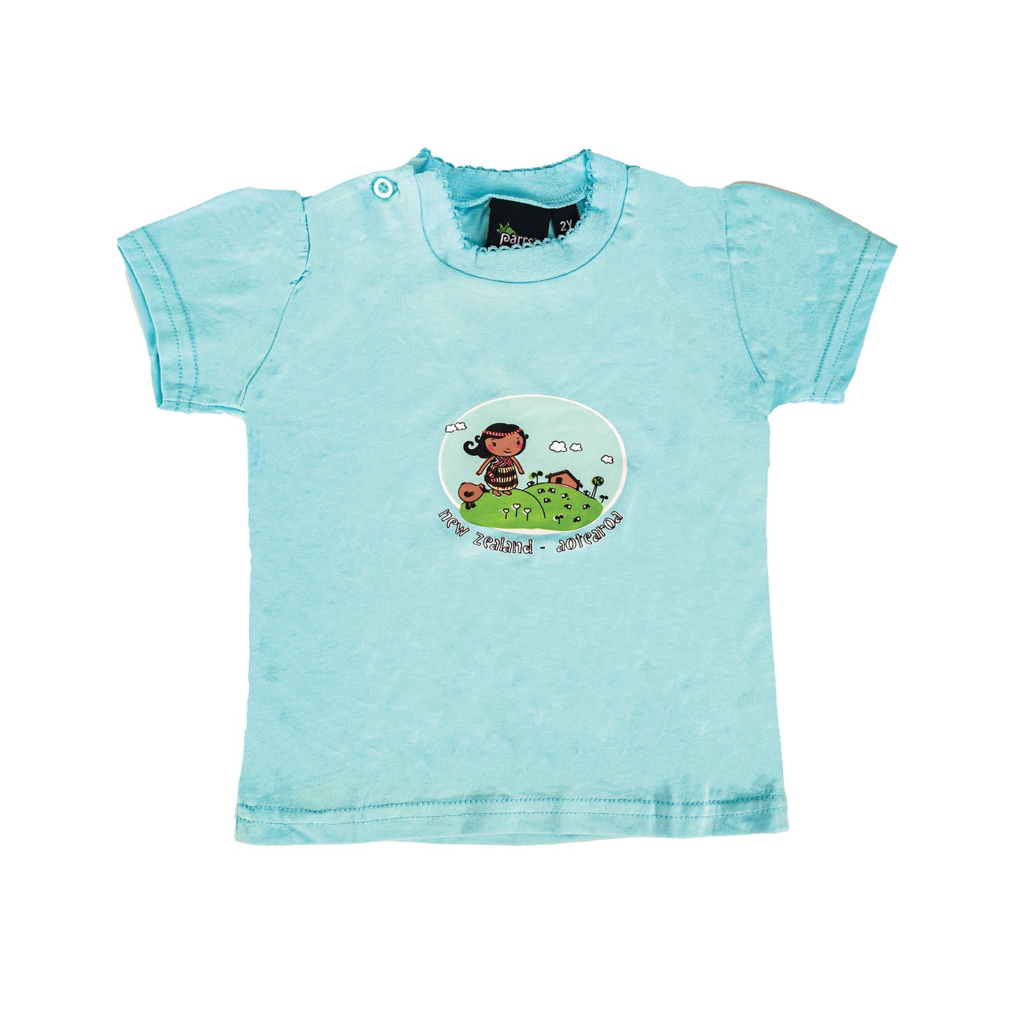 TDMGB0 - T-Shirt Toddlers Maori GirlBlue Size 0