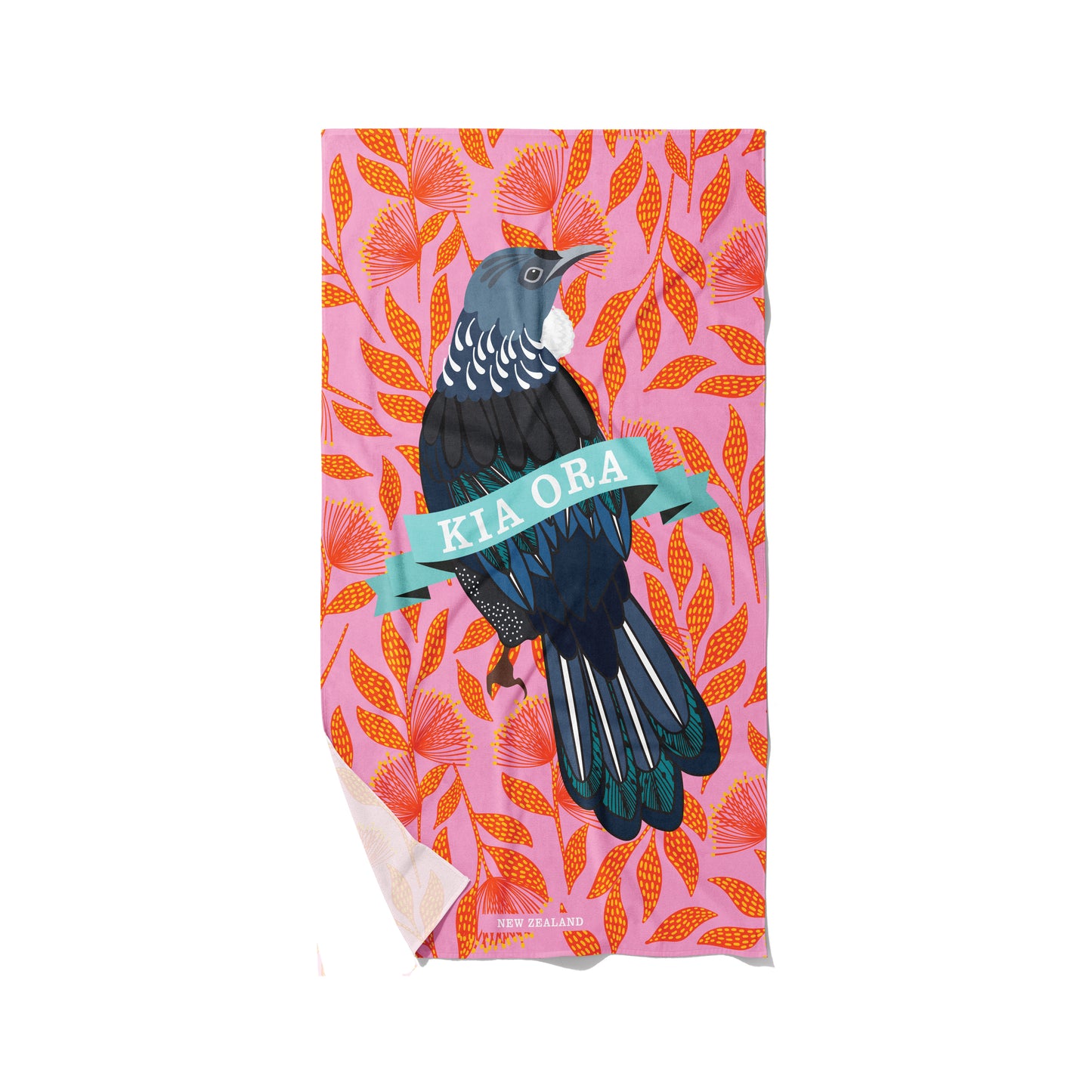 TTKOF - Tea Towel Kia Ora Florals Tui