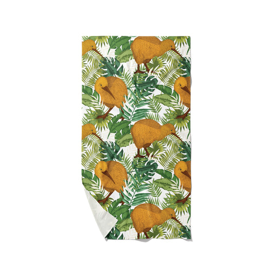 TTKTW - Tea Towel Kiwi Tropics White