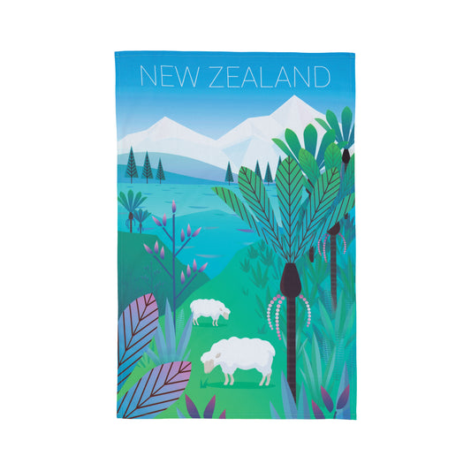 TTSS - Tea Towel NZ Scene Sheep